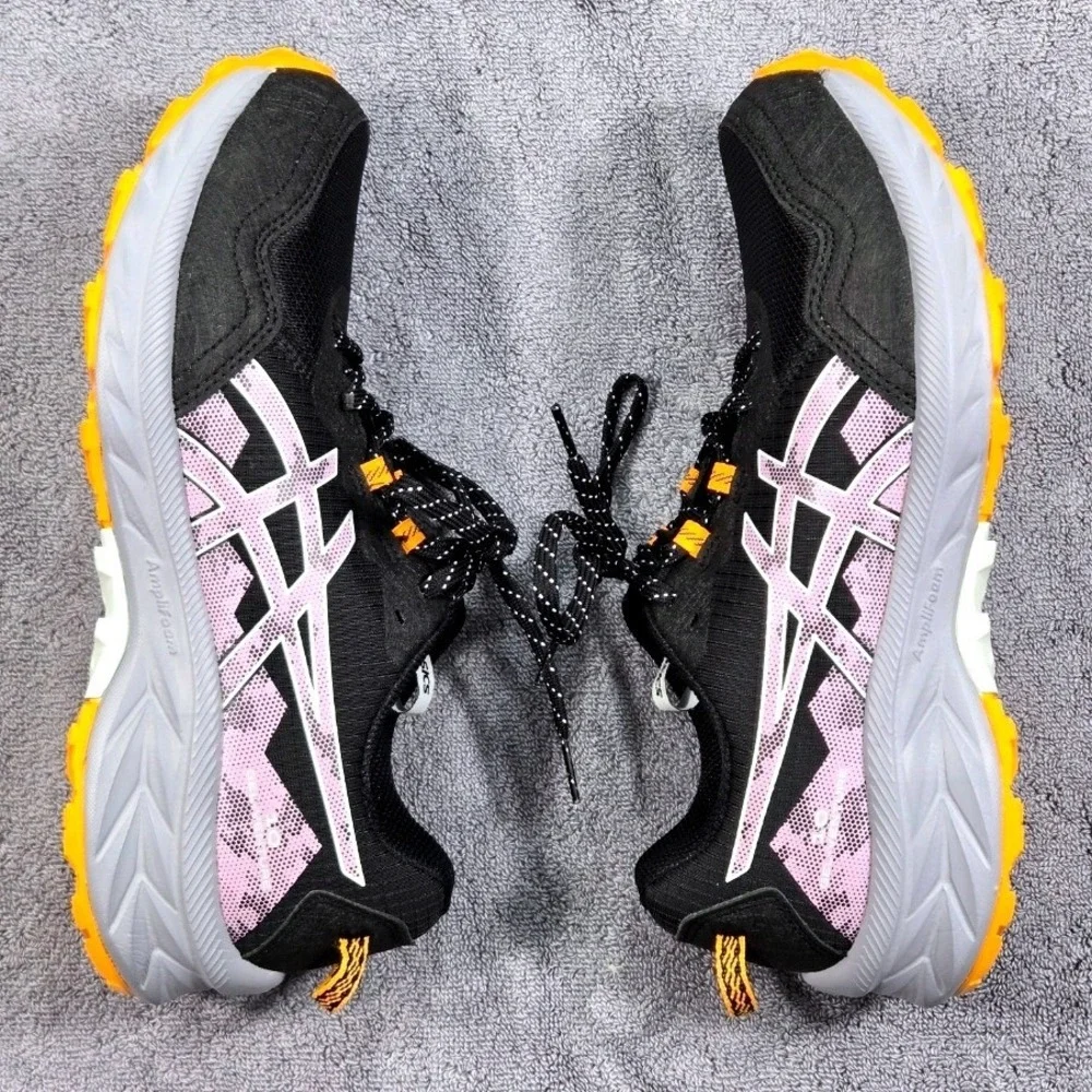 Women's ASICS Gel Venture 10 Trail Running Shoes Black/Pink/Orange US 10 EU 42